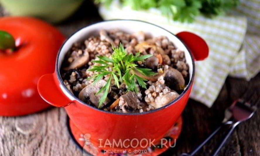 Рецепт гречки с грибами в горшочке в духовке