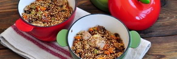 гречка с грибами в горшочке в духовке