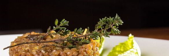 гречка с луком и вешенками