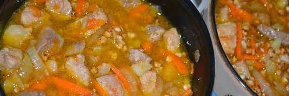 гречка с мясом в горшочке