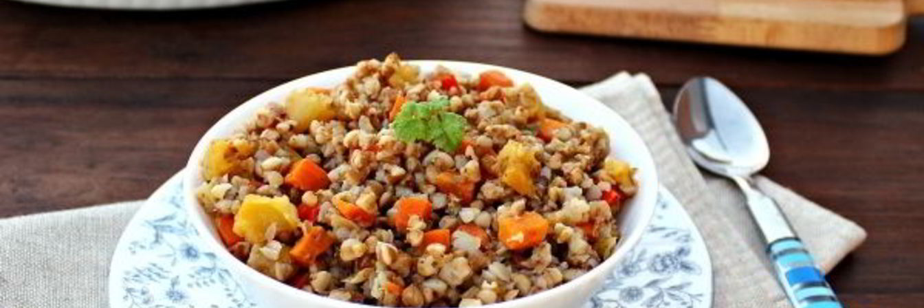 Гречка с овощами в духовке