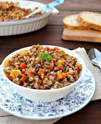 Гречка с овощами в духовке