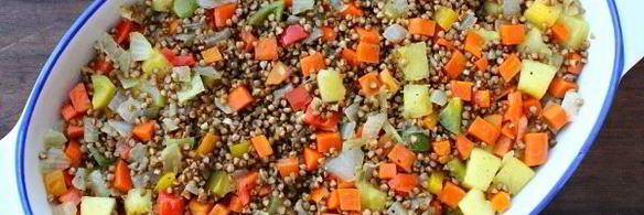 гречка с овощами в духовке