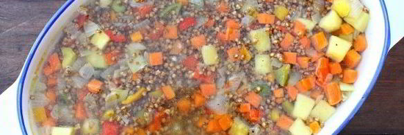 гречка с овощами в духовке