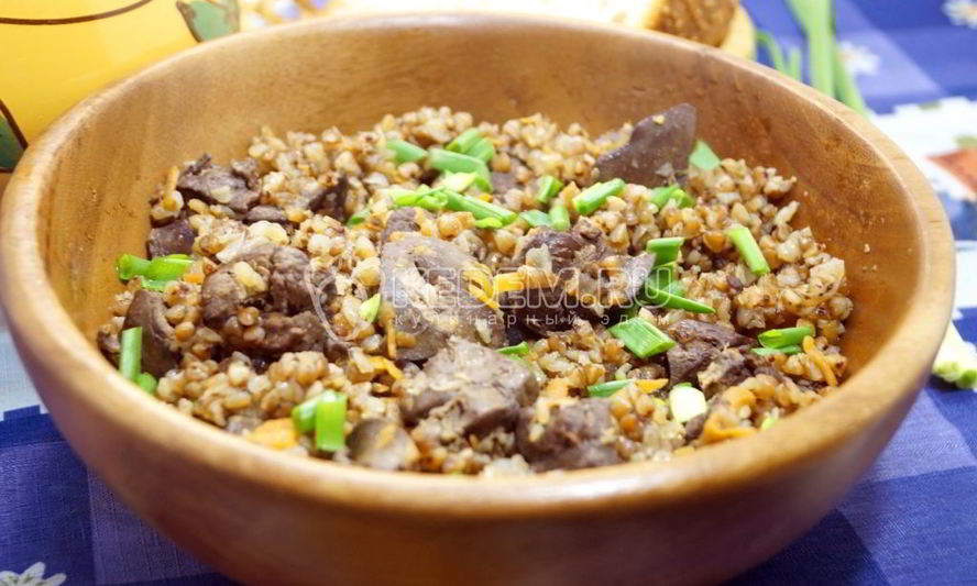 Рецепт гречки с печенью