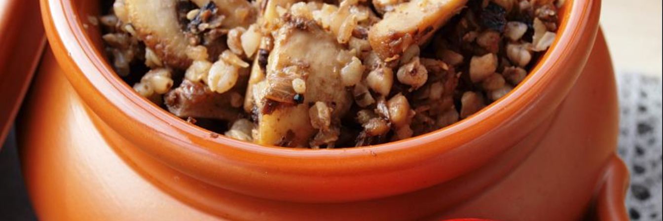 Гречневая каша с грибами и восточным акцентом