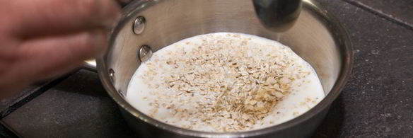 каша овсяная с жареными бананами