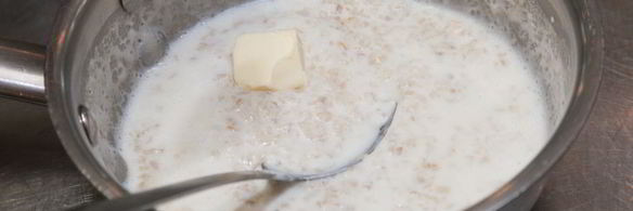 каша овсяная с жареными бананами