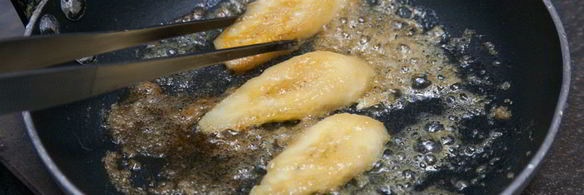 каша овсяная с жареными бананами