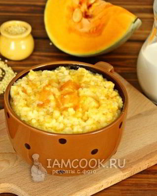 Пшенная каша с тыквой в мультиварке
