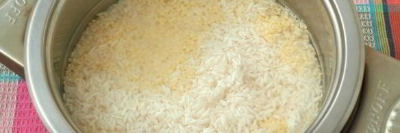 рисово-пшенная каша на молоке