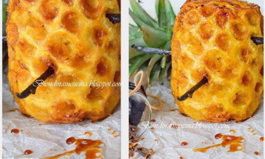 Рецепт ананаса, запеченного в карамельном сиропе