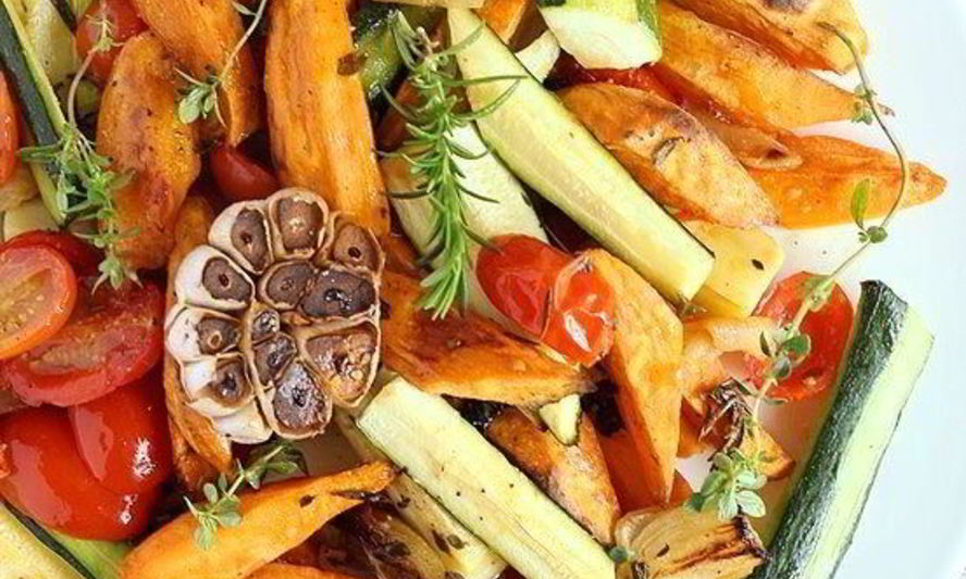 Рецепт батата с цуккини в соусе из кленового сиропа