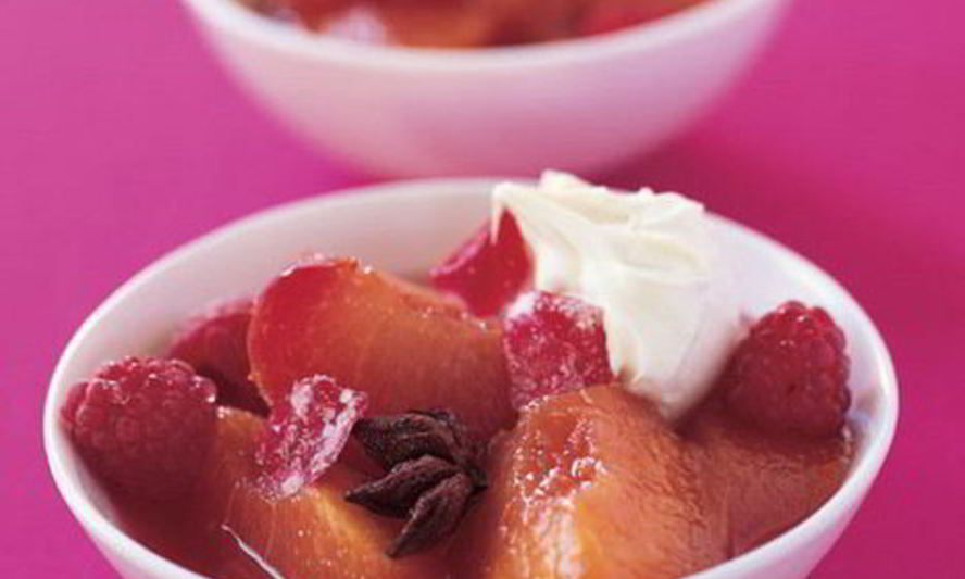 Рецепт фруктового ассорти в коричном сиропе