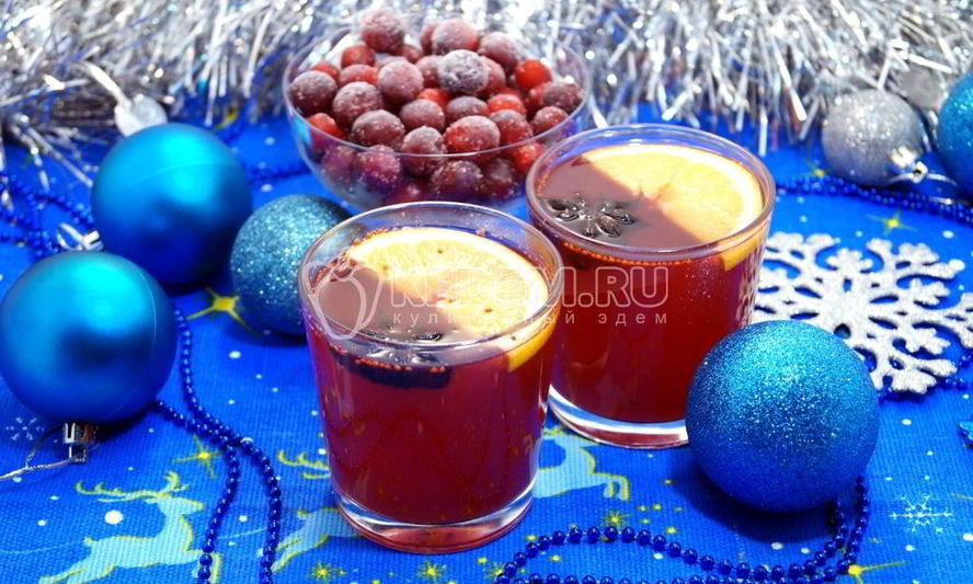 Рецепт клюквенного безалкогольного глинтвейна