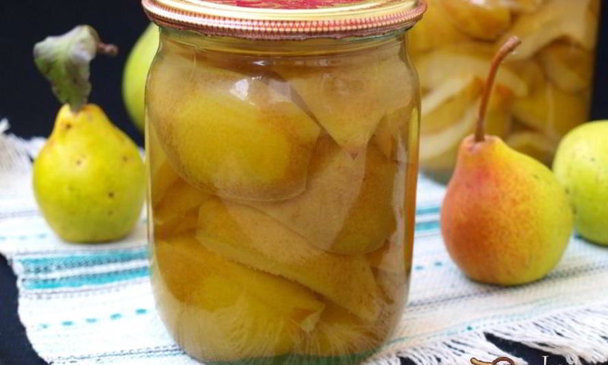 Рецепт груш консервированных в ванильном сиропе