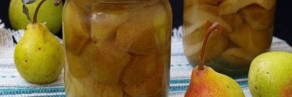 груши консервированные в ванильном сиропе