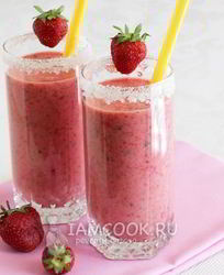 Клубнично-мятный коктейль