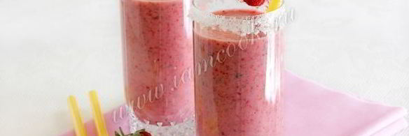 клубнично-мятный коктейль