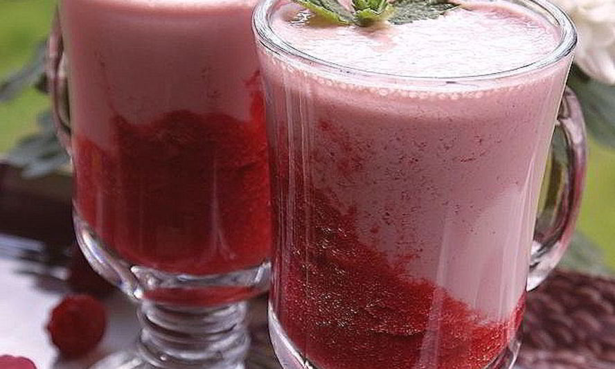 Рецепт коктейля из ряженки с малиной