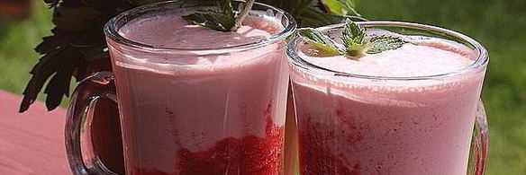 коктейль из ряженки с малиной