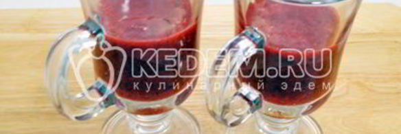 брусничный смузи со сливками