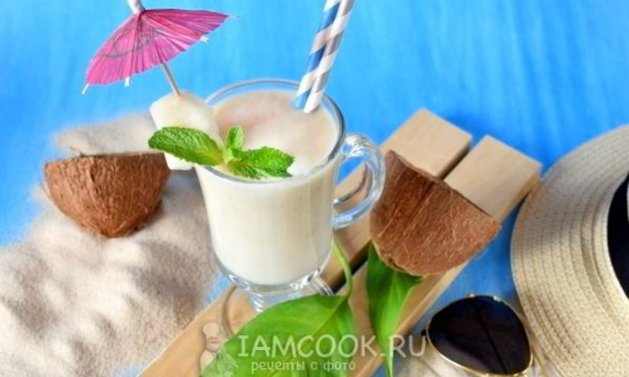 Рецепт грушева-бананового смузи с кокосовым молоком