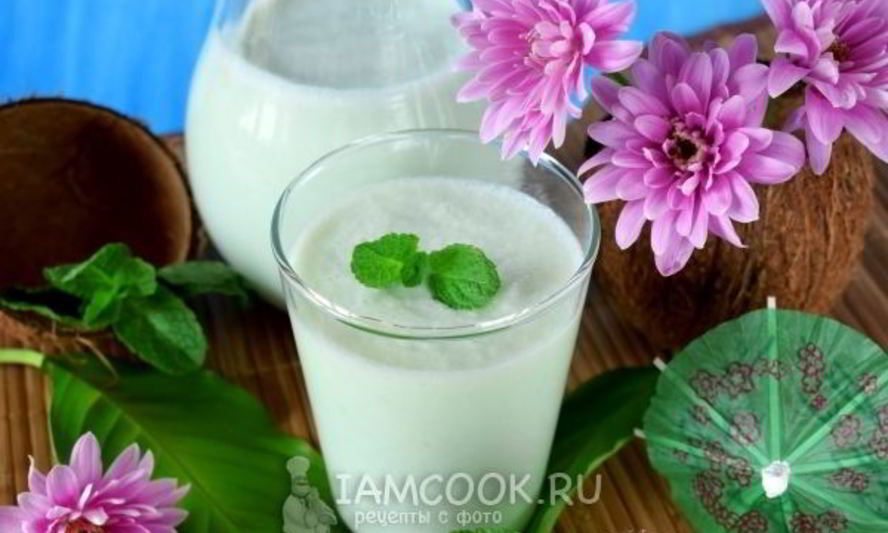 Рецепт кокосово-мятного смузи с ананасом