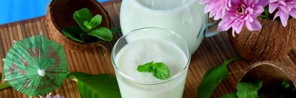 кокосово-мятный смузи с ананасом