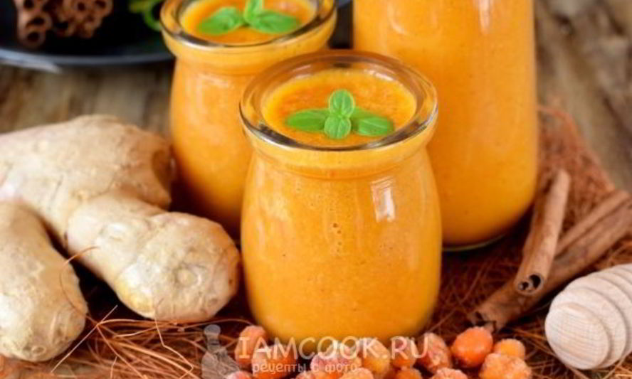 Рецепт облепихового смузи с имбирем