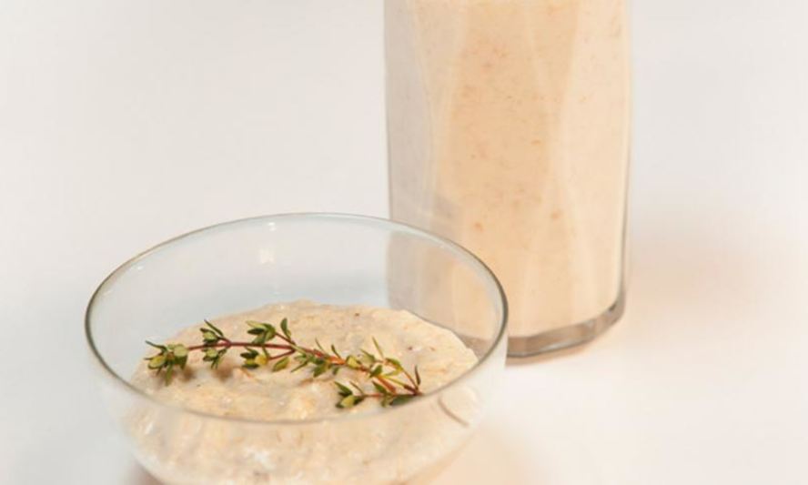 Рецепт ризотто из овсянки с грибами и овсяный смузи с грушей