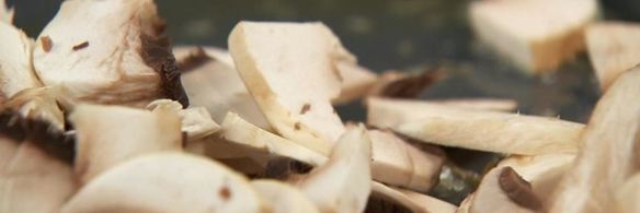 ризотто из овсянки с грибами и овсяный смузи с грушей