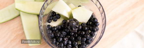 смузи из дыни с черникой