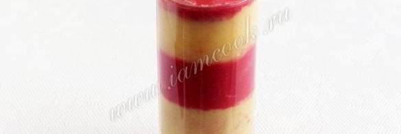 смузи из персика и малины