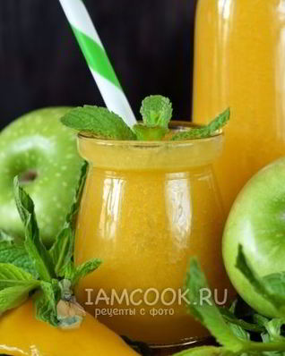 Смузи из яблока и консервированного манго