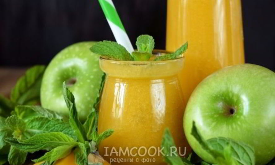 Рецепт смузей из яблока и консервированного манго