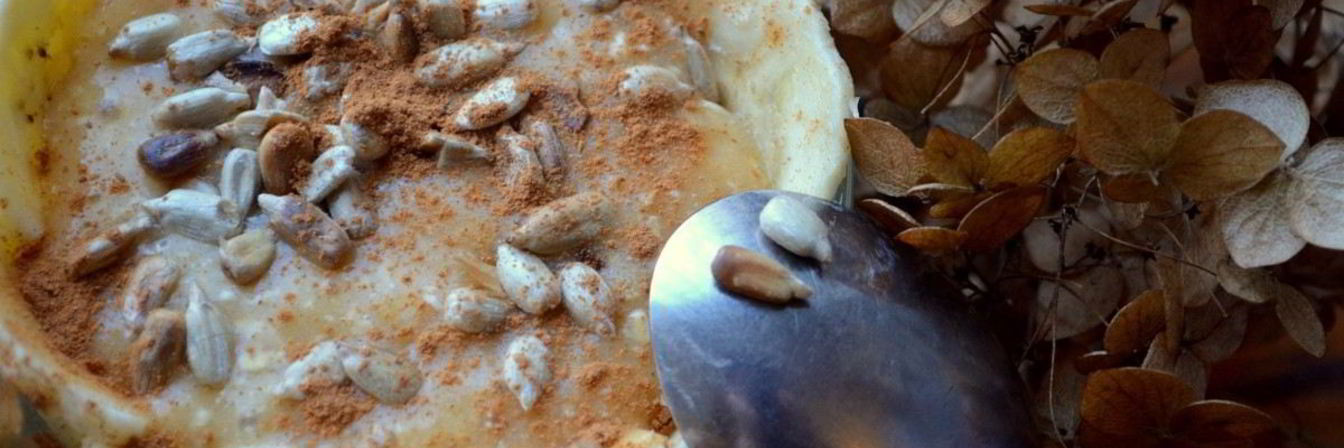 Смузи с бананом и хурмой