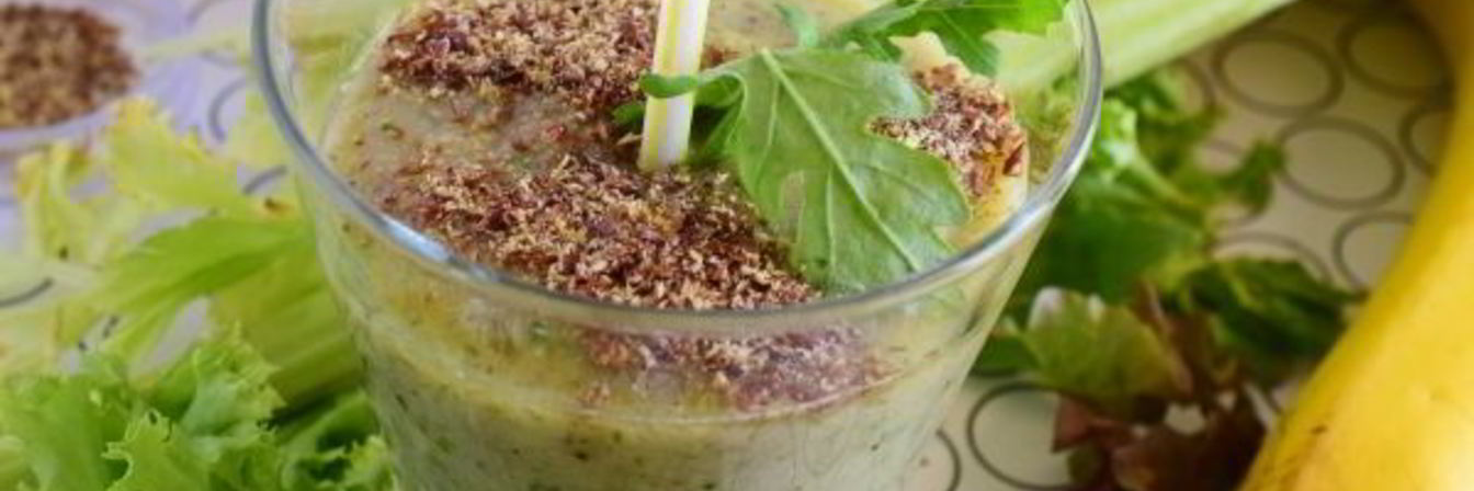 Смузи с сельдереем и семенами льна