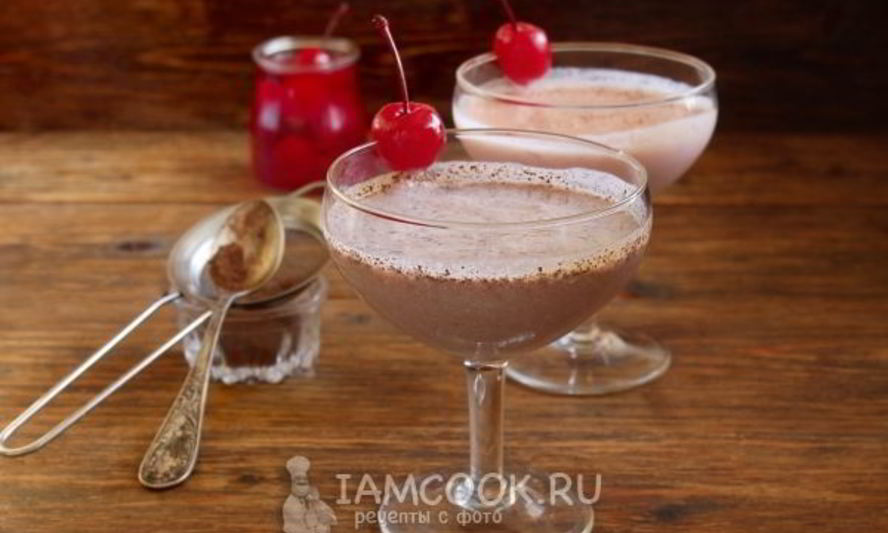 Рецепт смузей с творогом, вишней и какао