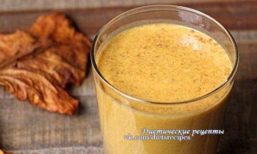 Рецепт тыквенного смузи с яблоком и бананом