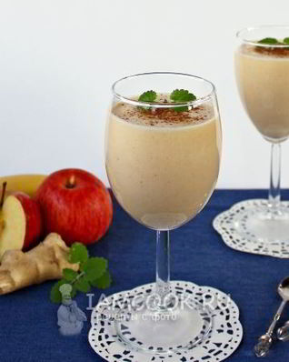 Яблочно-банановый смузи с имбирем