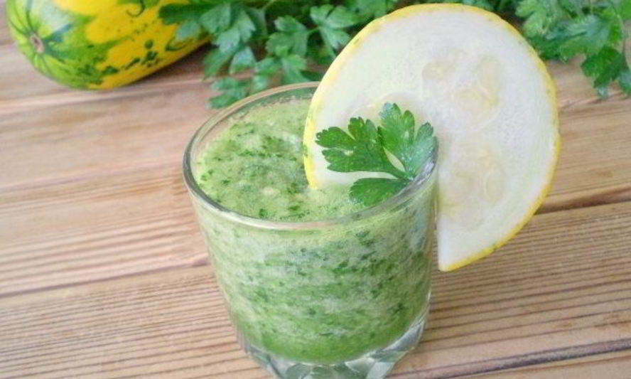 Рецепт зеленого коктейля с кабачком