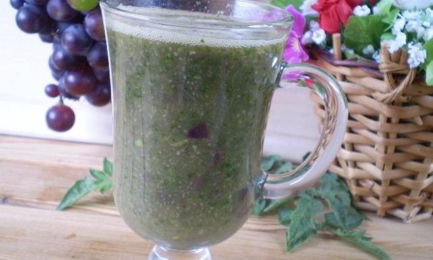 Рецепт зеленого коктейля с виноградом