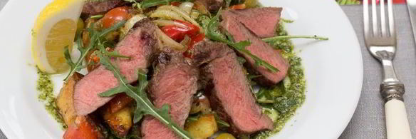 картофельный салат с говядиной