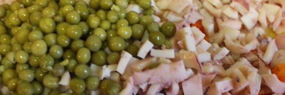 картофельный салат с кальмарами