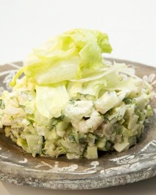 Картофельный салат с креветками