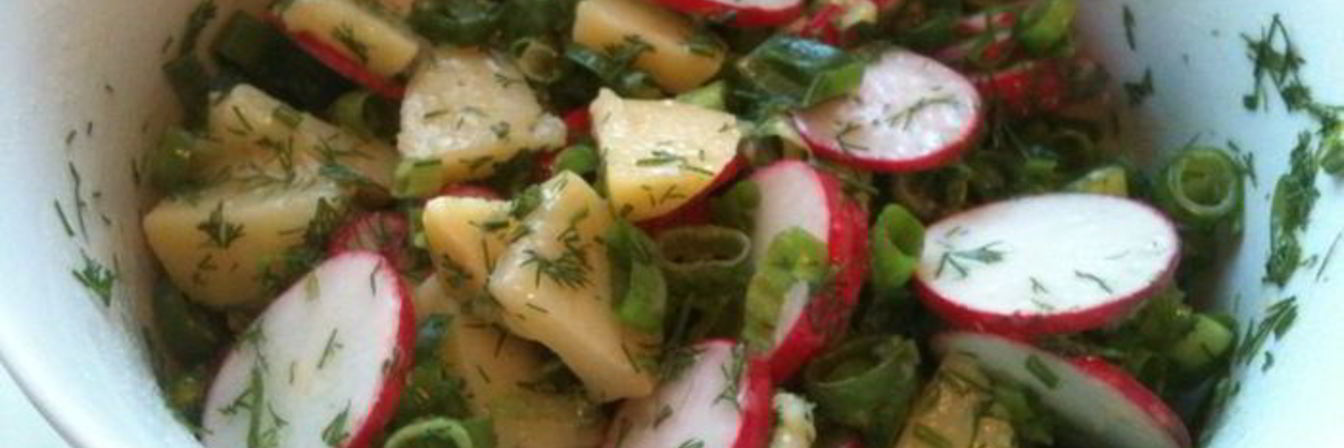 Картофельный салат с редисом