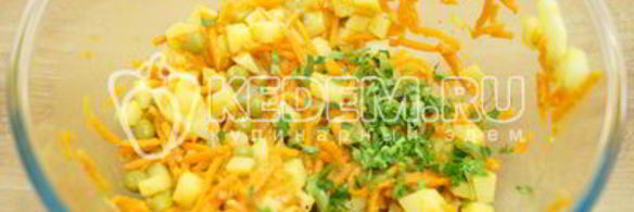 салат из картофеля с морковью по-корейски