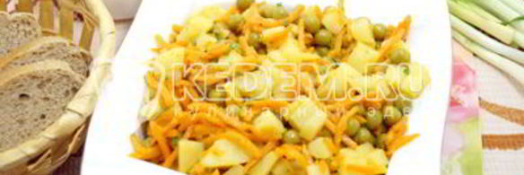 салат из картофеля с морковью по-корейски