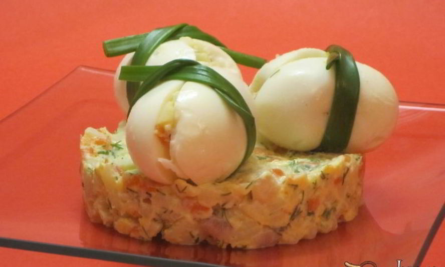 Рецепт салата картофельного с сельдью